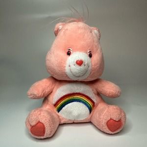 Vintage Care Bear Cheer Bear Plush 2003 Nanco Rainbow bear stuffed animal 6"